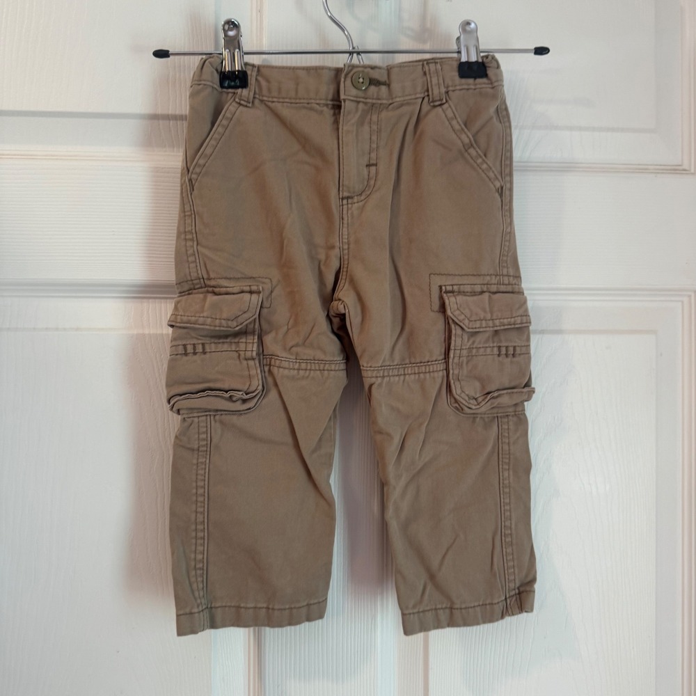 Wrangler Cargo Pants Toddler Boys 2T Khaki Tan Cotton Utility 8LCTFNK